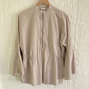 Akris Mock Neck Long Sleeve Blouse Size 12